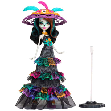 Monster High Skelita Calaveras Howliday Collectible Doll, Día De Muertos 2024 - Image 5 of 6