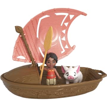 Moana 2 Conjunto de Brinquedo Canoa com Mini Boneca Surpresa e Acessórios