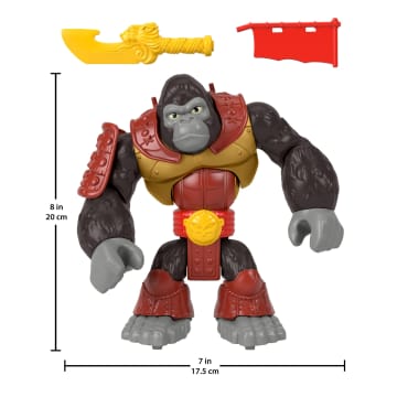 Imaginext Silverback Gorilla Smash Punching Action Figure For Preschool Kids, 3 Pieces - Image 5 of 6