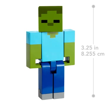Minecraft Action Figures & Accessories Collection, 3.25-in Scale & Pixelated Design (Characters May Vary)