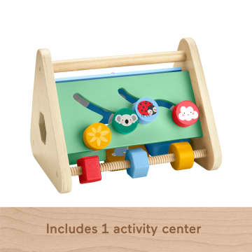 Fisher-Price Wooden Activity Triangle, 2-Sided Fine Motor Toy For Baby, 1 Wood Piece - Imagen 5 de 6