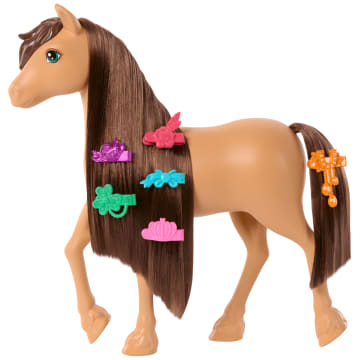 Barbie Detetive A Grande Corrida de Cavalos Conjunto de Brinquedo Pónei Penteados Divertidos Surpresa - Imagen 5 de 10