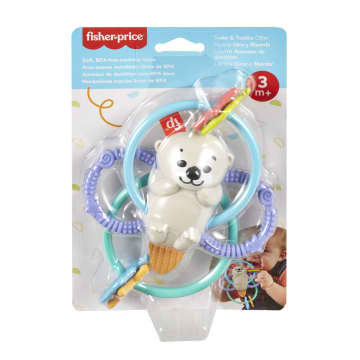 Hochet et Jouet de dentition Sans Bpa Pour Nouveau-Nés de Fisher-Price, Loutre à Tordre et Mordiller