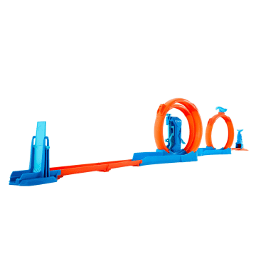 Hot Wheels Track Creator Triple Loop Pack & 1:64 Scale Toy Car, Track-Building Set