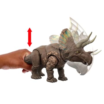 Jurassic World Dinossauro de Brinquedo Rebirth Rastreadore Gigantes Eotriceratops - Image 3 of 6