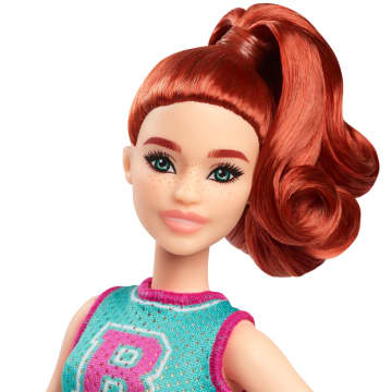 Barbie Fashionistas Doll #232 in Jersey Top And Pleated Purple Skirt, Red Hair - Image 3 of 6