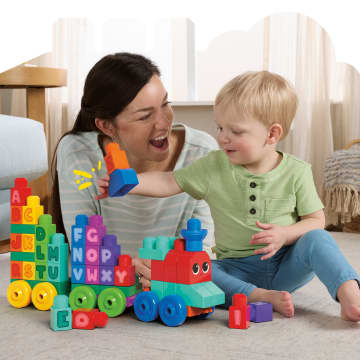 Mega Bloks ABC Learning Train Building Set | Mattel