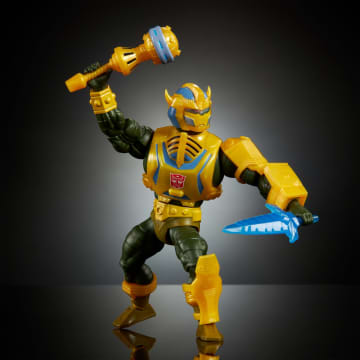 Masters Of Universe Origins & Transformers Bumblebee Armor Man At Arms Action Figure, MOTU 5.5 Inch Toy