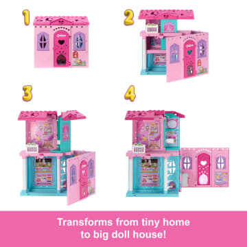 Barbie Chelsea Pop-Up Doll House With Doll & 15+ Accessories, House Expands To 17+ X 13+ inches - Imagen 4 de 6