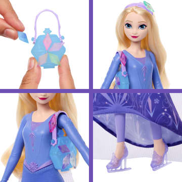 Disney Frozen JEWEL REVEAL Ice Skating Elsa Fashion Doll | Mattel