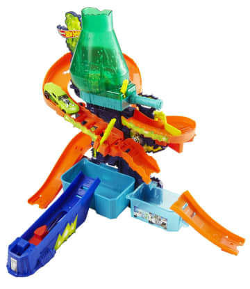 Hot Wheels City Pista de Juguete Color Shifters Laboratorio Científico