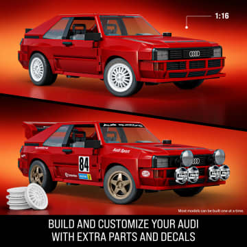 Mattel Brick Shop Hot Wheels '84 Audi Sport quattro Building Toy