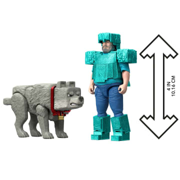 Minecraft La Película Figura de Acción Steve y Lobo 2-Pack - Imagen 5 de 5