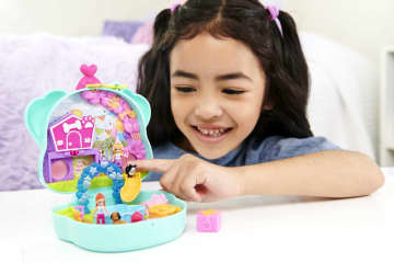 Polly Pocket Doggy Birthday Bash Compact Playset With 2 Micro Dolls, 14 Accessories & 5 Features - Image 2 of 6