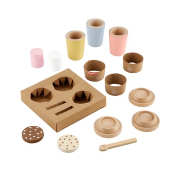 Fisher-Price  Coffret Café Pour Emporter en Bois, 15Éléments - Imagen 5 de 6