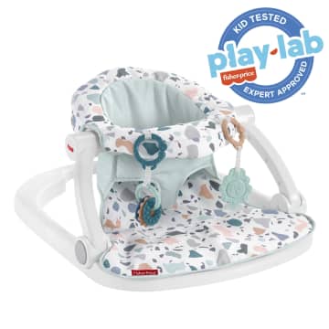 Fisher-Price Sit-Me-Up Floor Seat Portable Baby Chair With Toys, Pacific Pebble