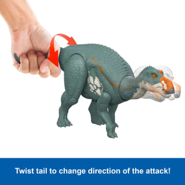 Jurassic World Rebirth Wild Roar Maiasaura Dinosaur Toy, Tail Controlled Attack Chomp & Sound - Image 4 of 6
