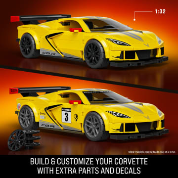 Mattel Brick Shop Hot Wheels '20 Corvette C8.R Building Toy Kit
