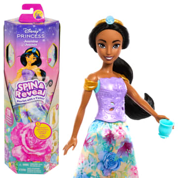 Disney Princess Spin & Reveal Jasmine Fashion Doll & Accessories With 11 Surprises