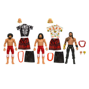 WWE Elite Samoan Dynasty Pack Of 3 Action Figures With Accessories, 6-Inch Collectible Set (Styles Vary)