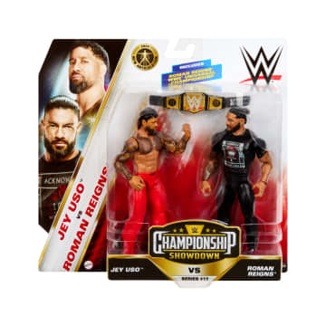 WWE Main Event Championship Showdown Roman Reigns vs Jey Uso 2-Pack Figures & Accessory - Image 1 of 6