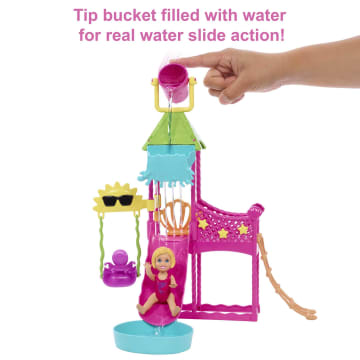 Barbie Toys, Skipper Doll And Waterpark Playset With Working Water Slide And Accessories, First Jobs - Image 2 of 6