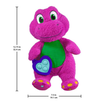 Fisher-Price Barney's World Sensory Barney Plush Toy With Fidget Activity For Toddlers - Image 6 of 6