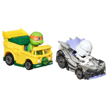 Hot Wheels RacerVerse Vehículo de Juguete Michelangelo y Shredder - Image 2 of 6