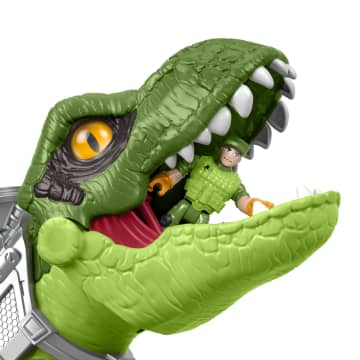 Imaginext Jurassic World Camp Cretaceous T-Rex Dinosaur Pursuit Playset