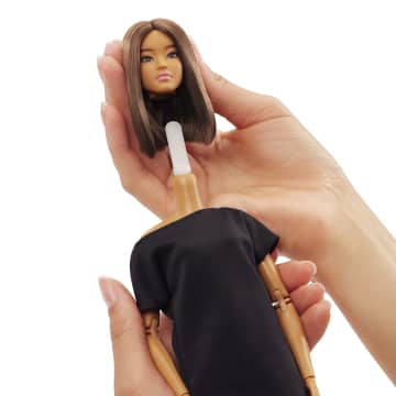 Barbie Basics Collectible Doll, Model 01 With Brunette Hair in Black Dress & Pointed Booties