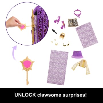 Monster High Skulltimate Secrets Hauntlywood Mysteries Doll, Clawdeen Wolf With 19+ Surprises - Imagen 4 de 6