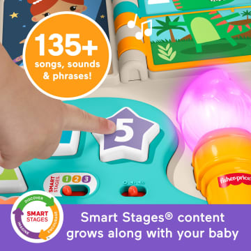 Fisher-Price Laugh & Learn 4-In-1 Activity Table & Easel, Electronic Learning Toy For Baby & Toddler - Image 4 of 6