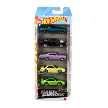 Hot Wheels Fast & Furious 5-Pack, Set Of 5 1:64 Scale Die-Cast Toy Race Cars Inspired By & Seen in The Movies