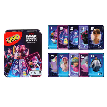 UNO KPop Demon Hunters Card Game In a Decorative Tin | Mattel