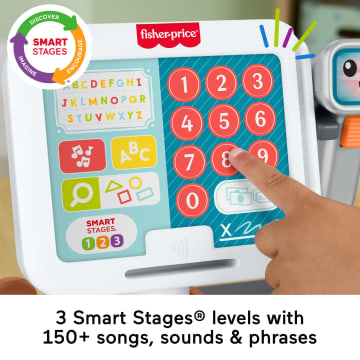 Fisher-Price Laugh & Learn Count & Shop Cash Register Electronic Toddler Learning Toy, 20 Pieces