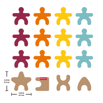 Fisher-Price Montessori Wooden Stacking Shapes Set Of 16 Wood Pieces For Toddlers & Kids