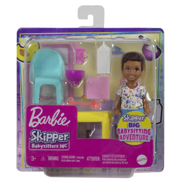 Barbie Small Doll And Accessories, Babysitters Inc. Set With Table, Chair And 5 Pieces - Image 6 of 6