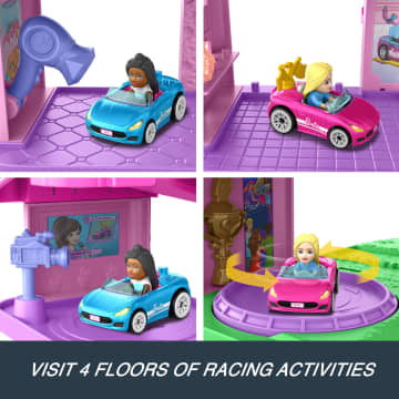 Hot Wheels Racerverse Barbie Spiral Race Track Set With Barbie “Malibu” & Barbie “Brooklyn” Toy Cars - Image 4 of 6