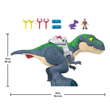 Fisher-Price Imaginext Jurassic World Rebirth Ultimate Action Chomp T. Rex Dino Toy & Action Figures - Image 5 of 6