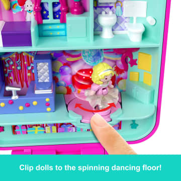 Polly Pocket Doll & Playset, Mattel 80Th Heritage Compact, Doll House With Celebration Theme, 1 Pet And Furniture - Imagen 3 de 6