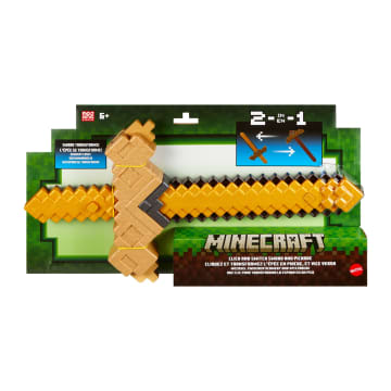 MINECRAFT Click and Switch Sword and Pickaxe Roleplay | Mattel