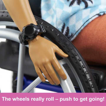 Ken Doll With Wheelchair & Ramp, Barbie Fashionistas, Brunette - Image 3 of 6