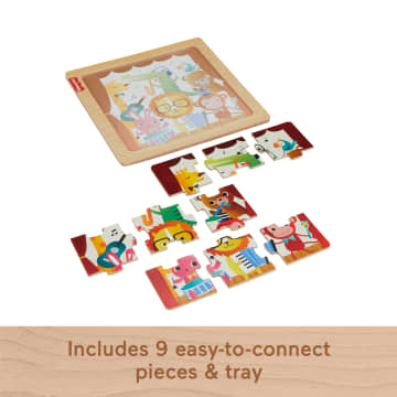 Fisher-Price Wooden Jigsaw Puzzle Music Theme For Toddlers & Preschool Kids, 9 Wood Pieces - Imagem 9 de 10