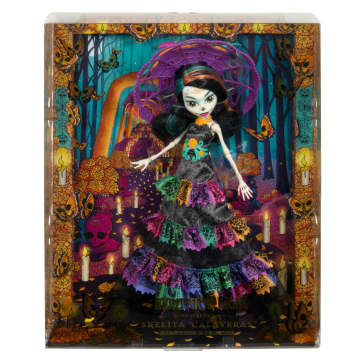 Monster High Skelita Calaveras Howliday Collectible Doll, Día De Muertos 2024 - Image 6 of 6