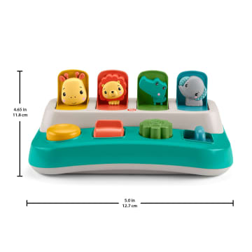 Fisher-Price Busy Buddies Pop-Up Infant Fine Motor Toy For Ages 9+ Months - Imagen 5 de 6