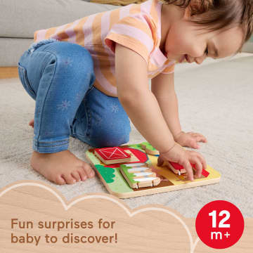 Fisher-Price Wooden Farm Animal Board Busy Activity Toy For Baby & Toddler, 1 Wood Piece - Imagen 2 de 6