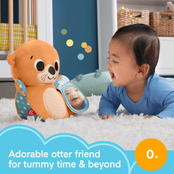 Fisher-Price 2-in-1 Rockin’ Tummy Time Otter, Plush Baby Sensory Toy For Tummy Time - Image 2 of 6