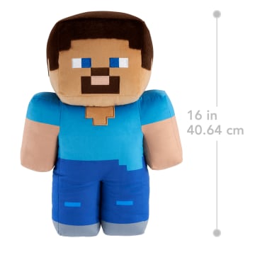 Minecraft Steve 16-in Scale Jumbo Plush Figure, Pixelated Design - Image 3 of 6