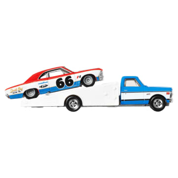 Hot Wheels Collector Veículo de Brinquedo Caminhão de transporte Fleet Street e Toyota Off-Road