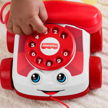 Fisher-Price Red Chatter Telephone Baby & Toddler Pull Toy, Mattel 80Th Anniversary Edition - Imagen 4 de 6